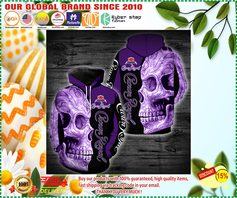 Skull Crown Royal all over print hoodie – LIMITED EDITION
