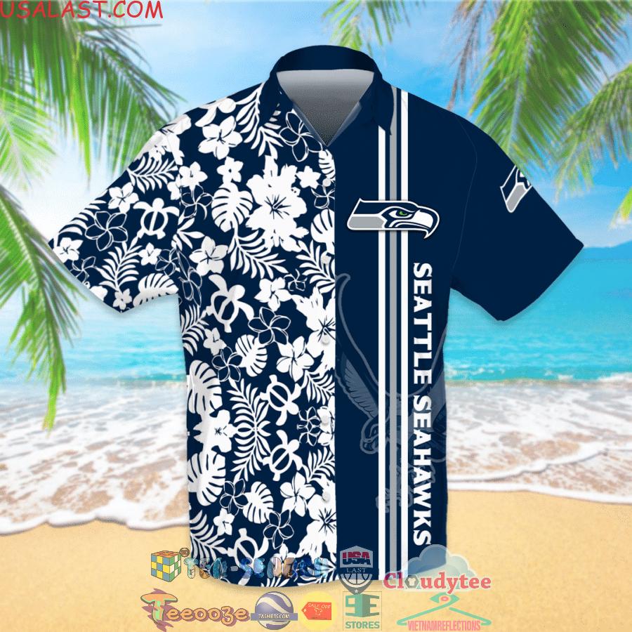 Seattle Seahawks NFL Team Tropical All Over Print Hawaiian Shirt