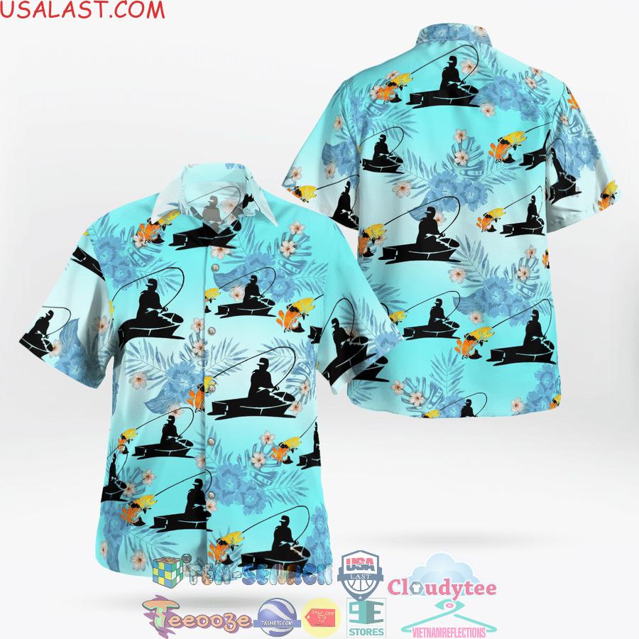 Fishing Fisherman Tropical Aloha Summer Beach Hawaiian Shirt