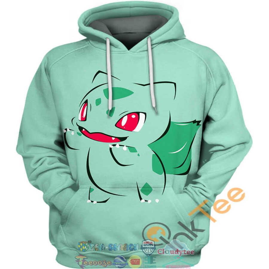 Cute Bulbasaur Pokemon Hoodie 3d