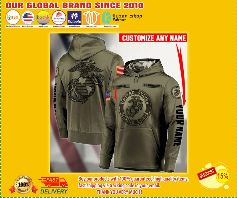United State marine corps custom name hoodie – BBS