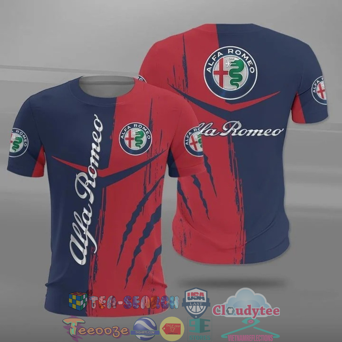 Alfa Romeo ver 3 all over printed t-shirt hoodie