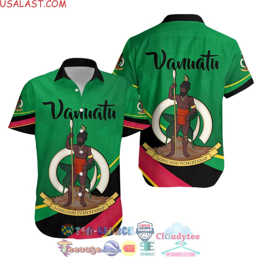 Vanuatu Rugby Long God Yumi Stanap Simple Style Hawaiian Shirt