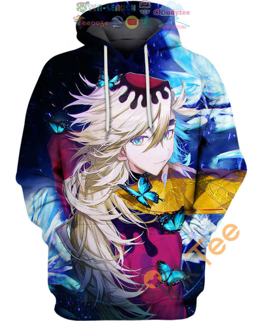 Doma Upper Rank Two Demon Slayer Hoodie 3d