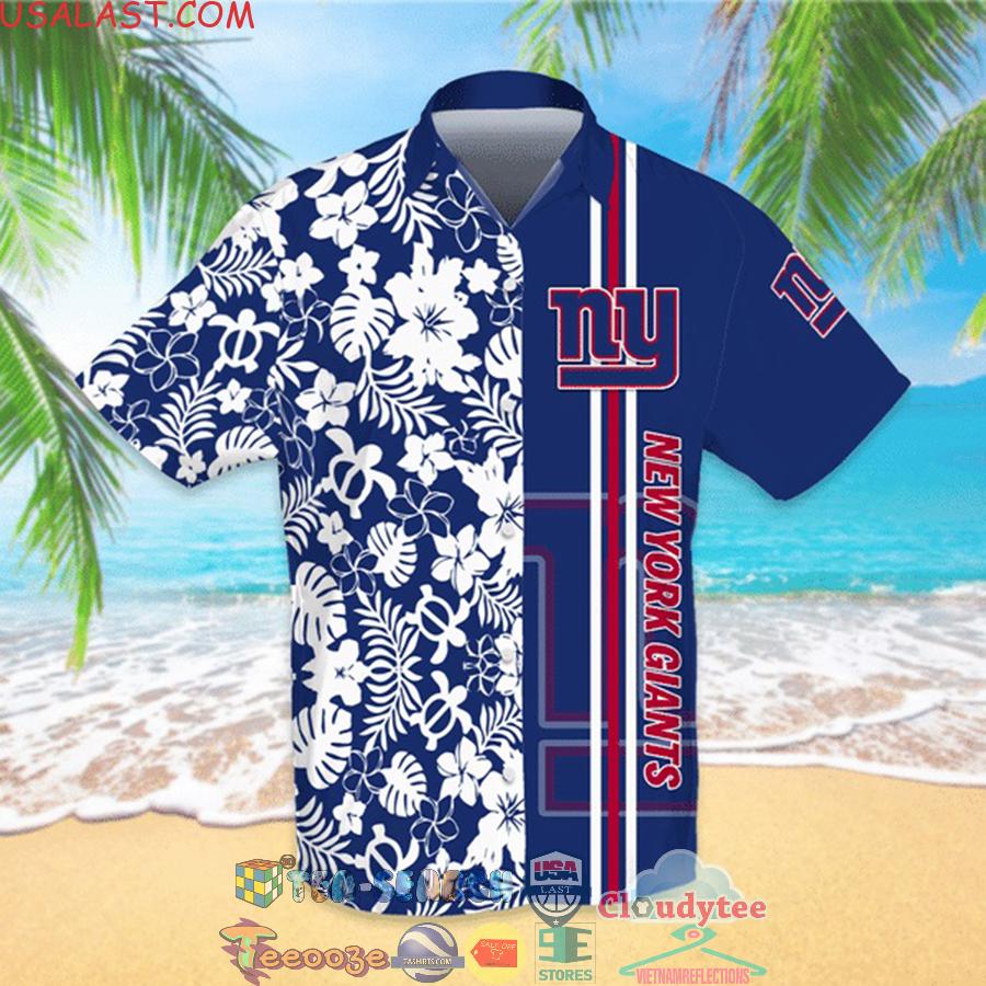 New York Giants NFL Team Tropical All Over Print Hawaiian Shirt