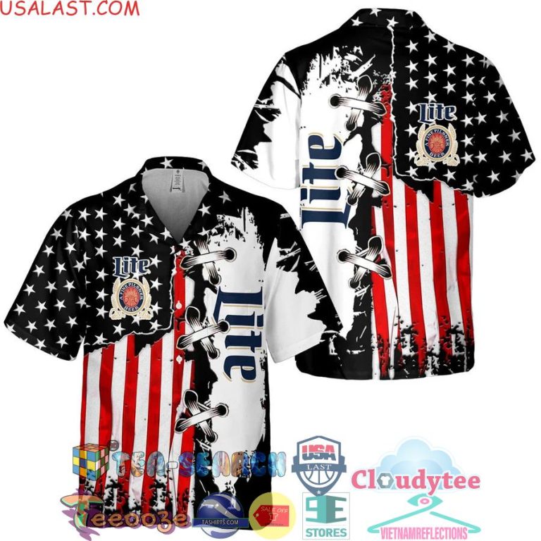 aIYR4vnL-TH030522-07xxxMiller-Lite-Beer-American-Flag-Cross-Stitch-Aloha-Summer-Beach-Hawaiian-Shirt1.jpg