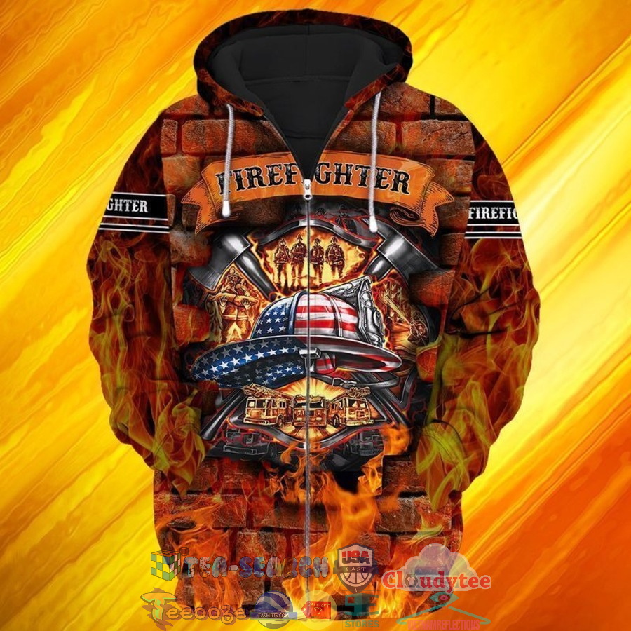 4th Of July Independence Day American Flag Firefighter 3D Hoodie