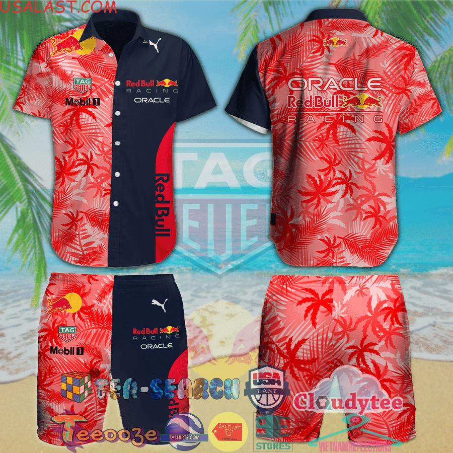 Oracle Red Bull Racing F1 Team Palm Tree Aloha Summer Beach Hawaiian Shirt