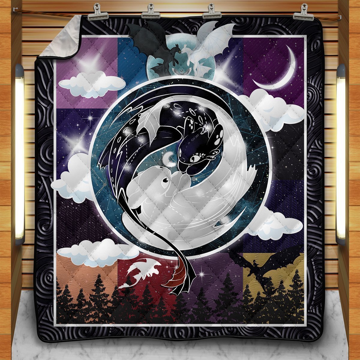 Constellation Dragons Quilt Blanket