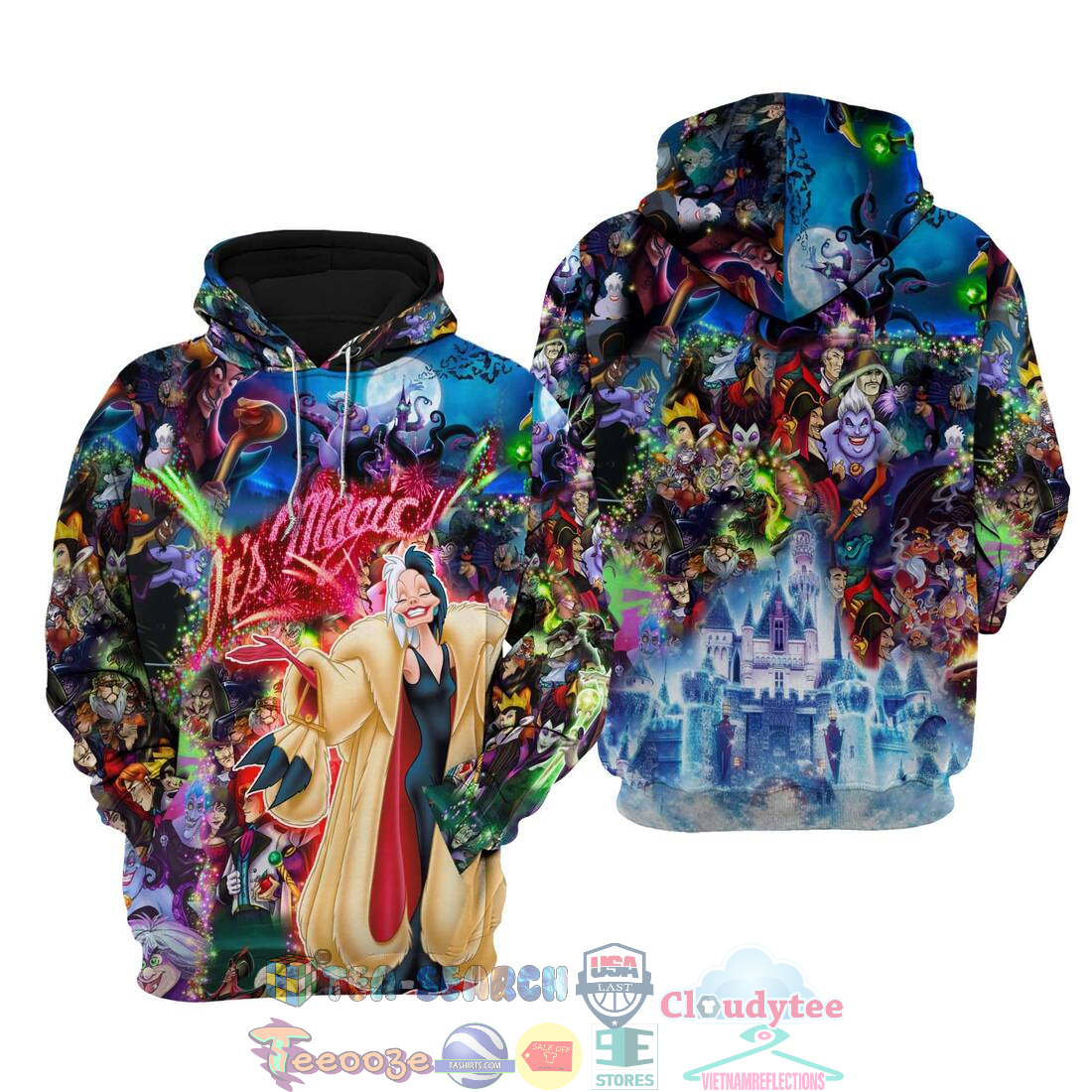 Cruella Glitter Disney It’s Magic Hoodie 3d