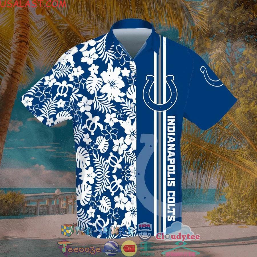 Indianapolis Colts NFL Team Tropical All Over Print Hawaiian Shirt