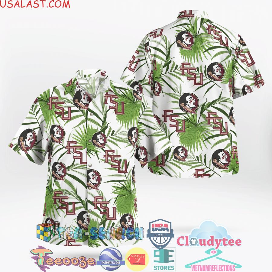 Florida State Seminoles NCAA Tropical Leaves Aloha Summer Beach Hawaiian Shirt