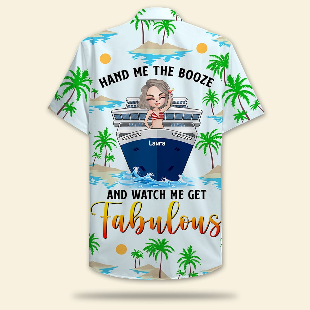 HOT Personalized Cruising Girl Hand Me On The Booze Hawaii Shirt