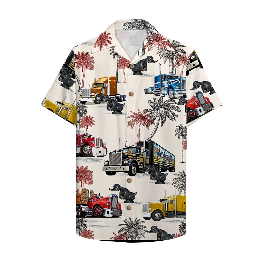 HOT Truck With Duck Pattern Hawaii Shirt