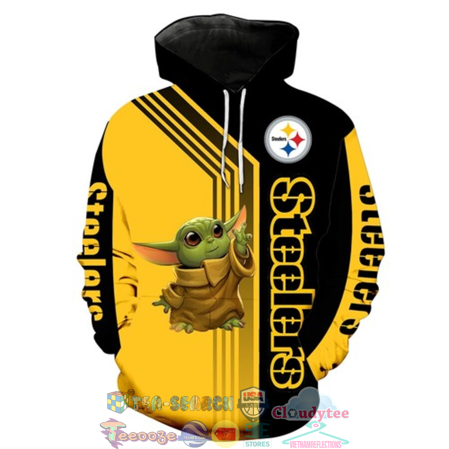 Baby Yoda NFL Pittsburgh Steelers Hoodie 3d