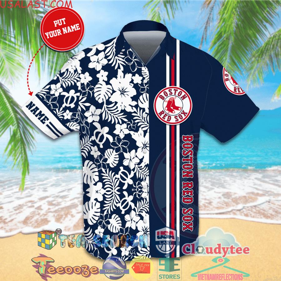Personalized Boston Red Sox MLB Tropical Aloha Summer Beach Hawaiian Shirt