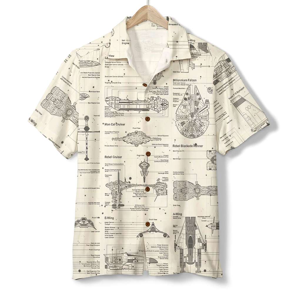 HOT Star Wars vehicle Patent Hawaii Shirt