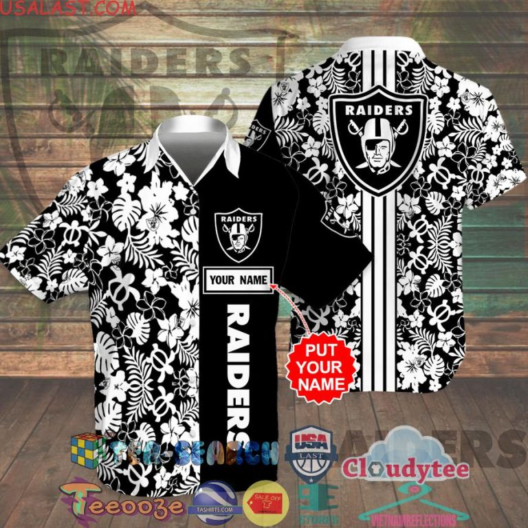 Personalized Las Vegas Raiders NFL Tropical Aloha Summer Beach Hawaiian Shirt