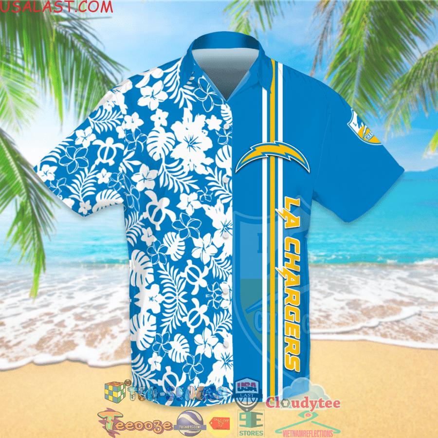 Los Angeles Chargers NFL Team Tropical All Over Print Hawaiian Shirt