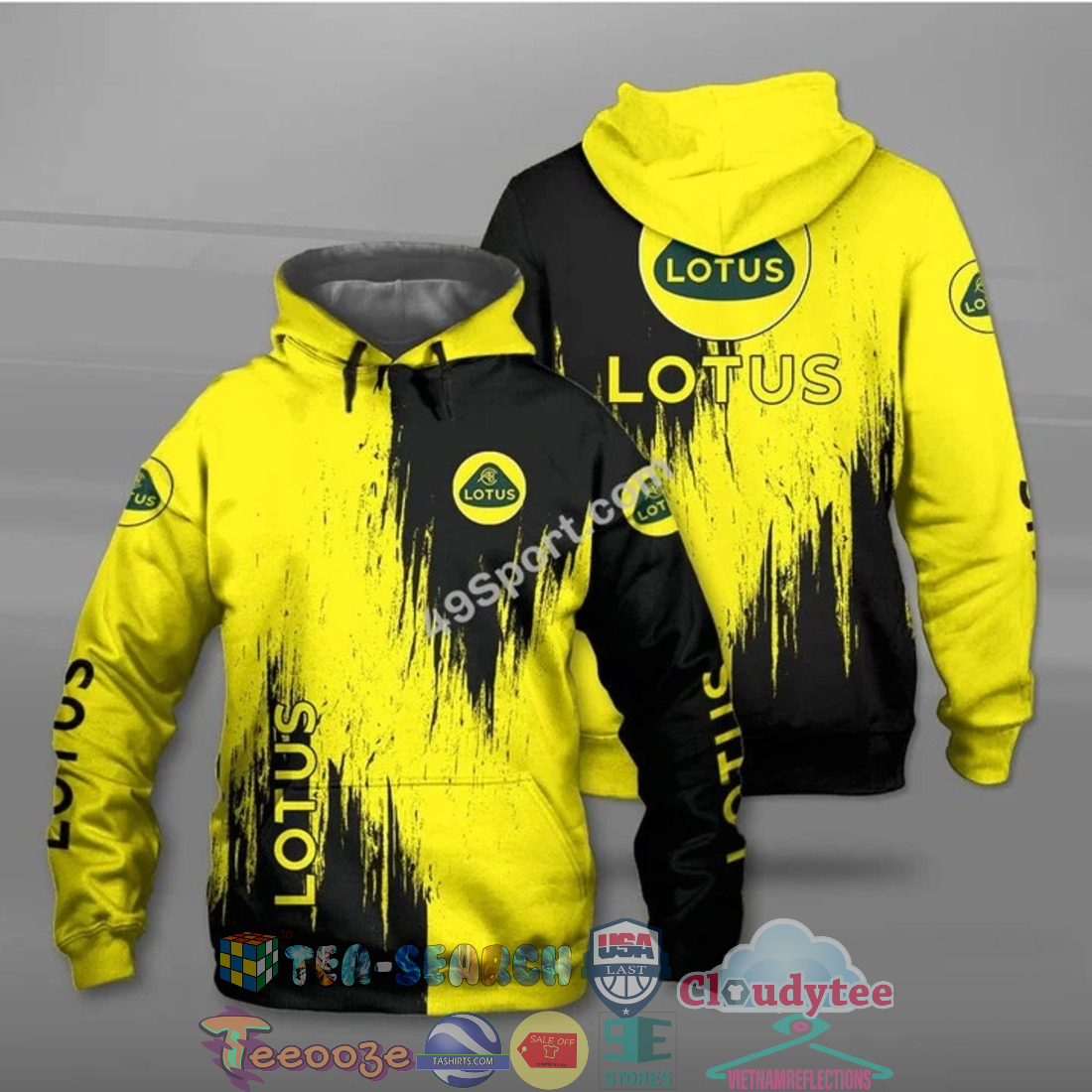 Lotus Cars all over printed t-shirt hoodie