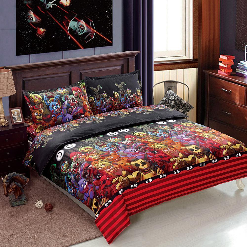 BEST Five Nights At Freddy Colorful Duvet Cover Bedding Set