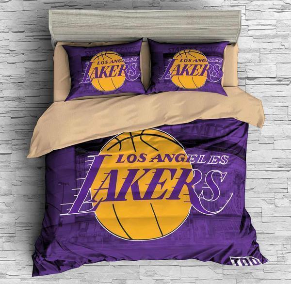 BEST Los Angeles Lakers NBA purple Duvet Cover Bedding Set