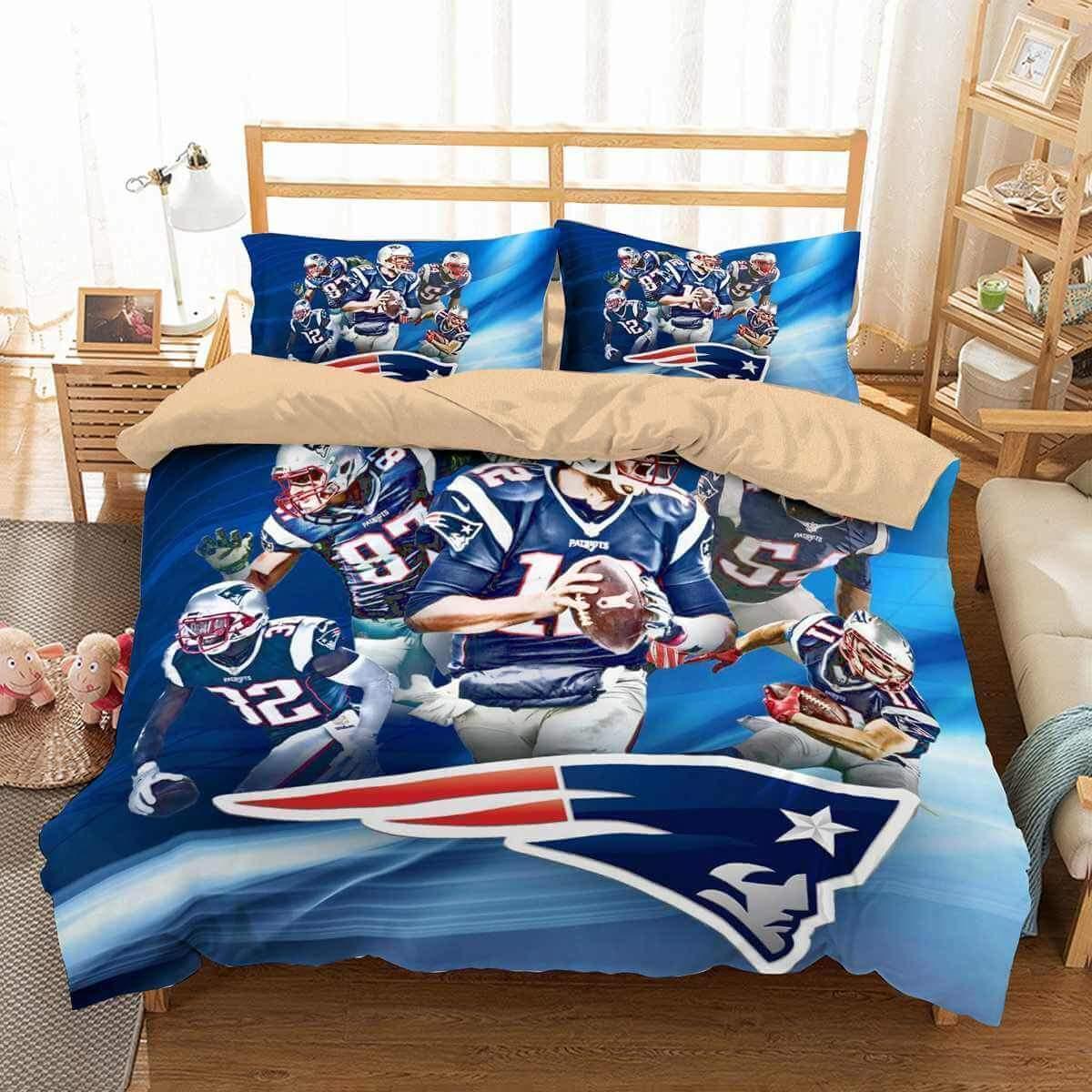 BEST New England Patriots NFL players Duvet Cover Bedding Set