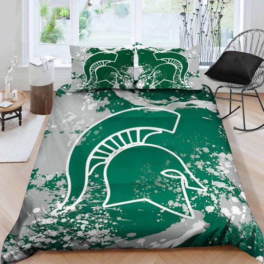 BEST Michigan State Spartans NCAA logo Duvet Cover Bedding Set