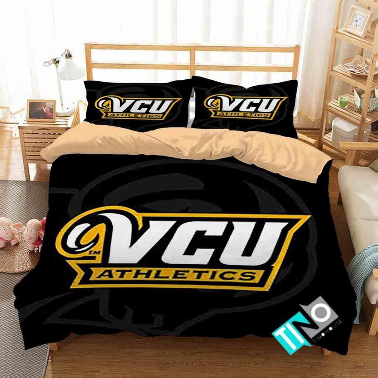 BEST VCU Rams NCAA black Duvet Cover Bedding Set