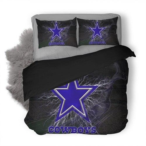 BEST Dallas Cowboys NFL violet black Duvet Cover Bedding Set