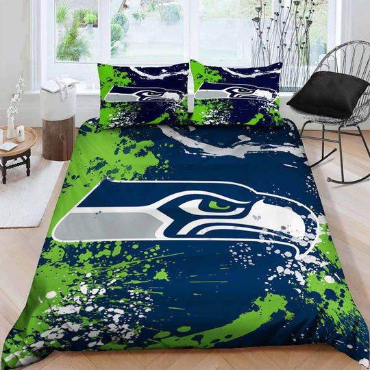 BEST Seattle Seahawks NFL logo Duvet Cover Bedding Set