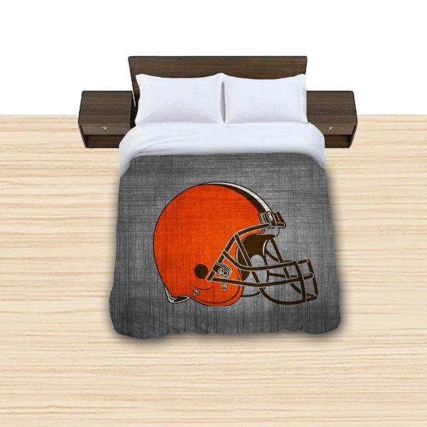 BEST Cleveland Browns NFL Team logo grey Duvet Cover Bedding Set