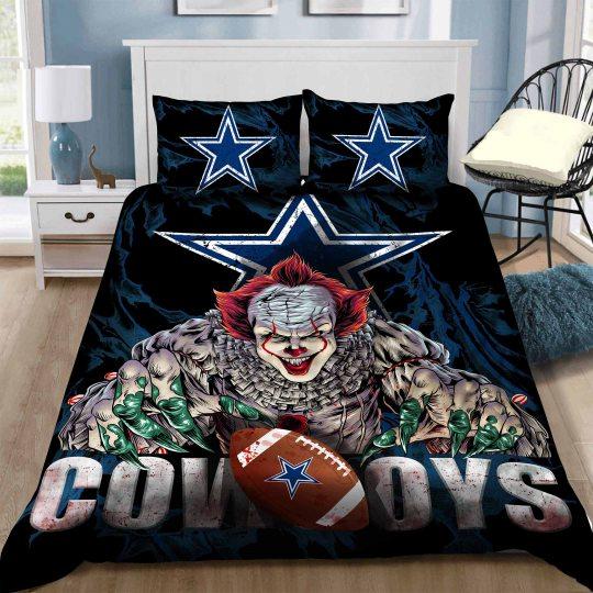 BEST Pennywise Dallas Cowboys NFL Duvet Cover Bedding Set
