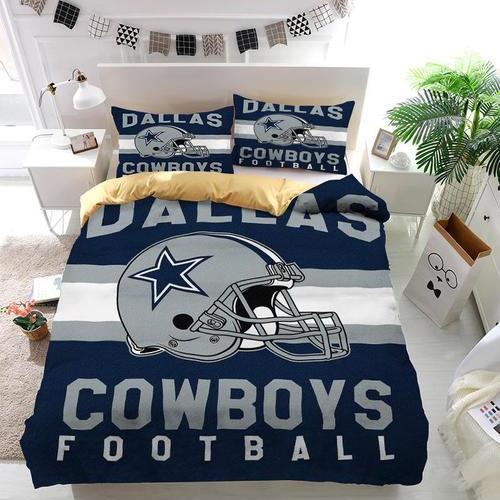 BEST Dallas Cowboys NFL Football Logo Duvet Cover Bedding Set