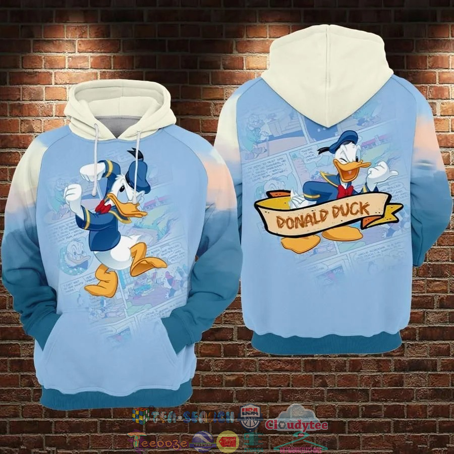 Donald Duck Disney Comic 3D Hoodie