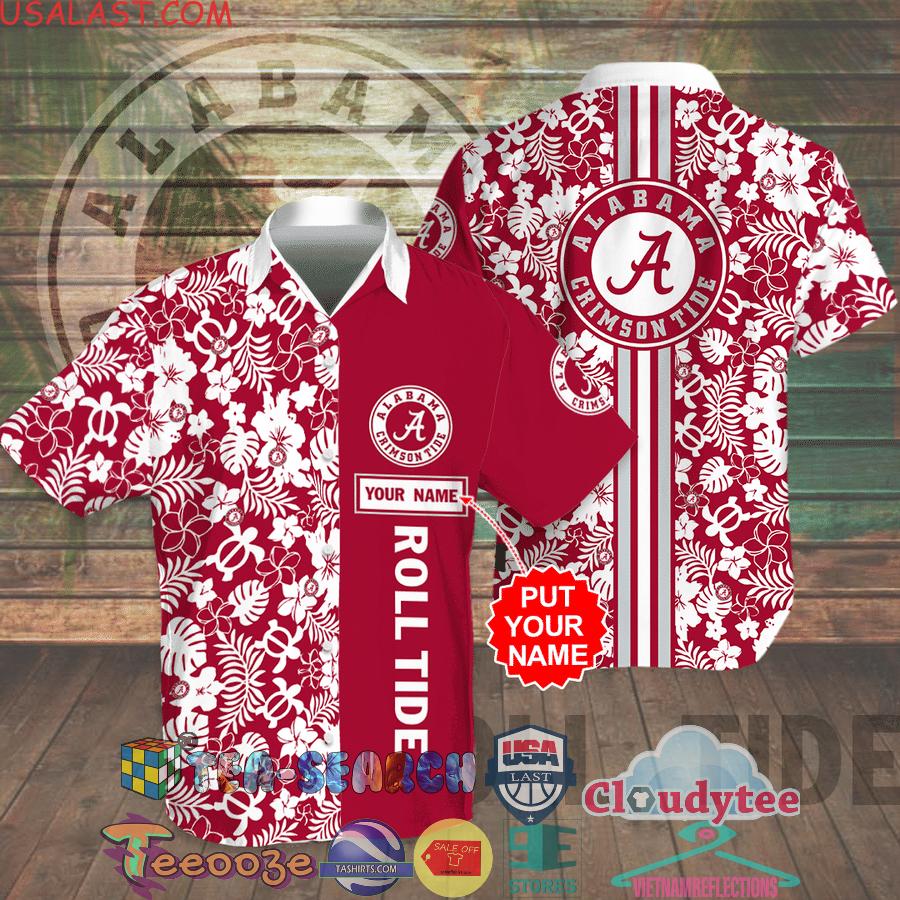 Personalized Alabama Crimson Tide NCAA Tropical Aloha Summer Beach Hawaiian Shirt