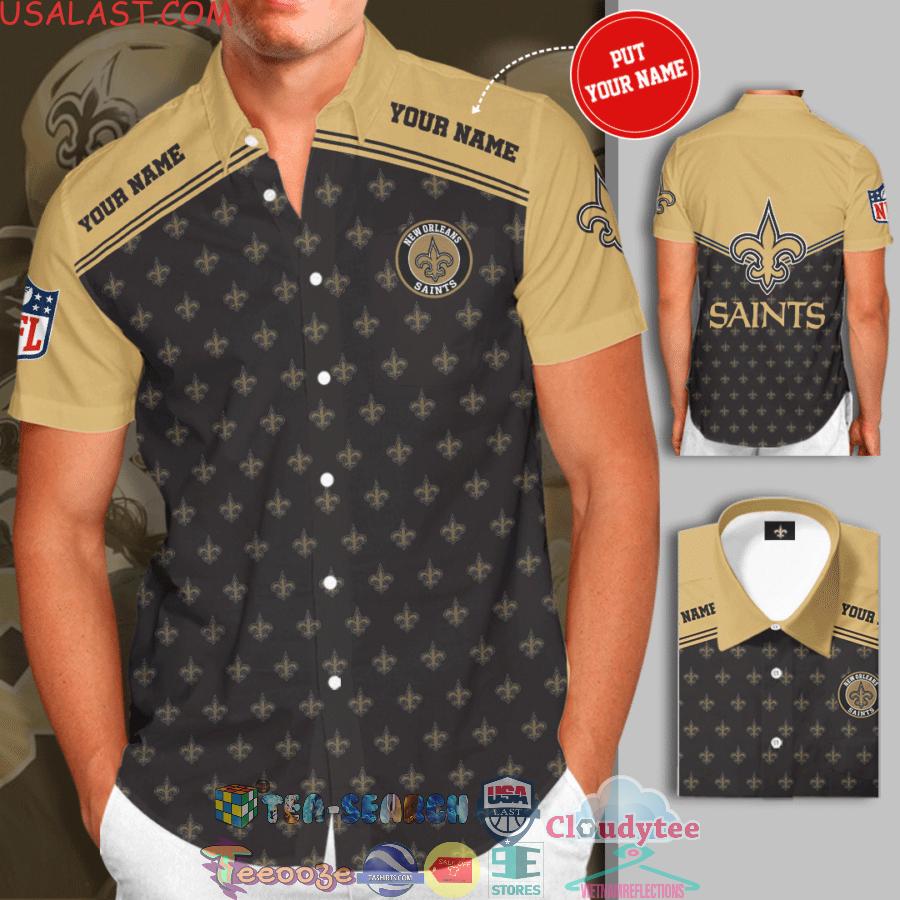 Personalized Name New Orleans Saints NFL Team All Over Print Hawaiian Shirt