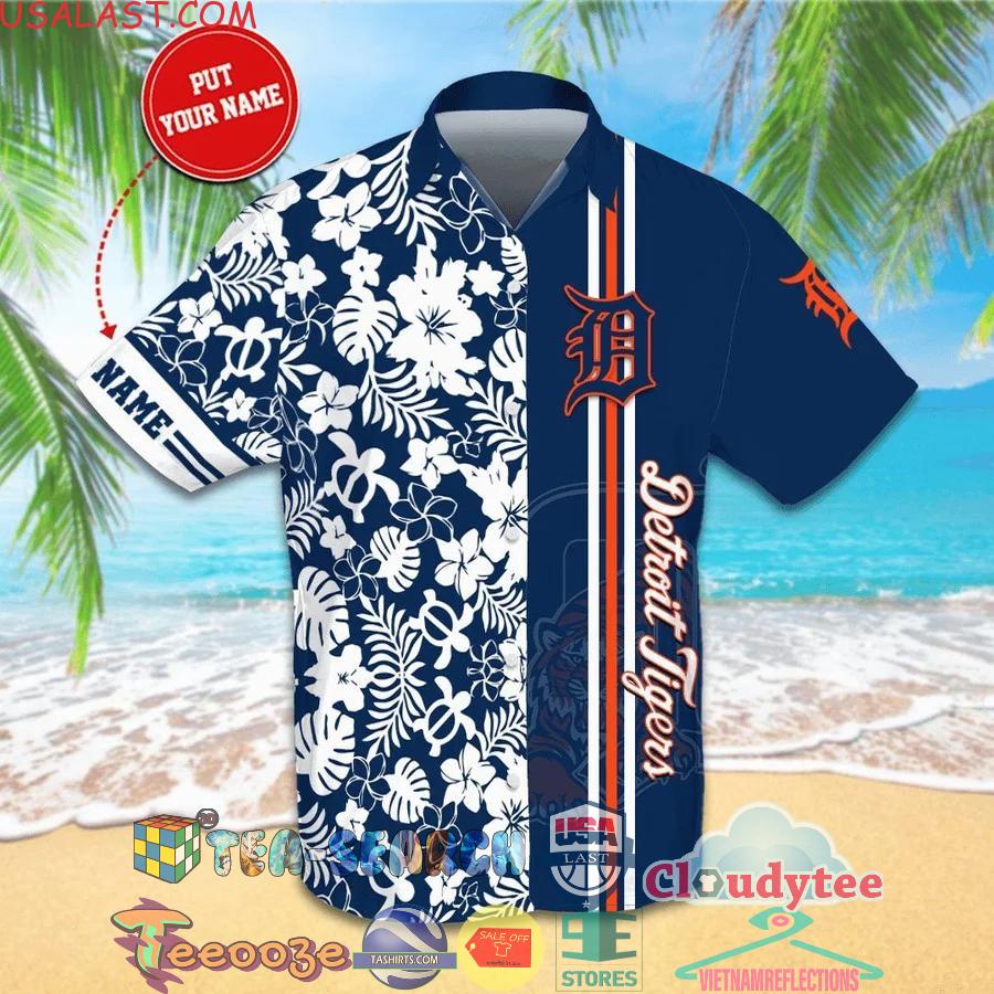 Personalized Detroit Tigers MLB Tropical Aloha Summer Beach Hawaiian Shirt