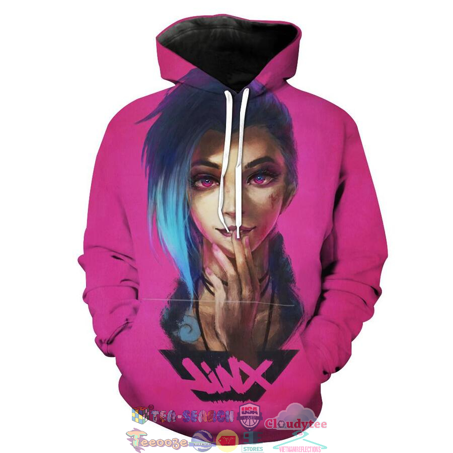 Jinx League Of Legends Pink Hoodie 3d