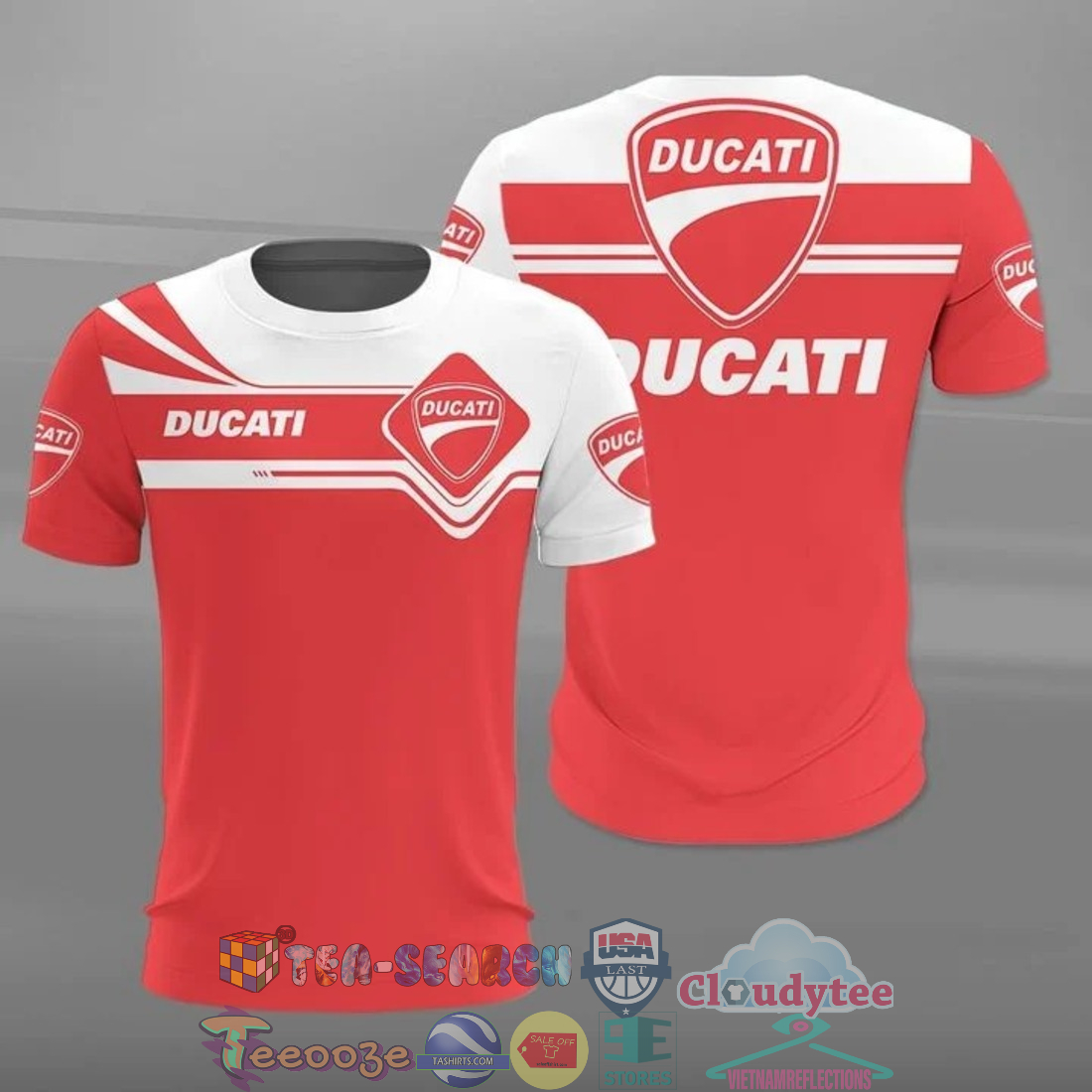 Ducati all over printed t-shirt hoodie