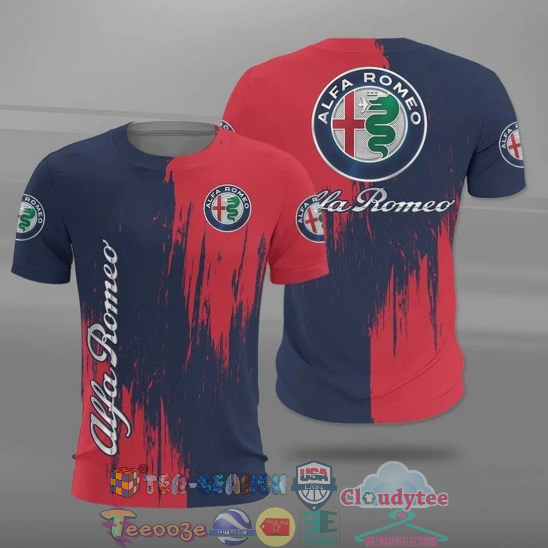 Alfa Romeo ver 4 all over printed t-shirt hoodie