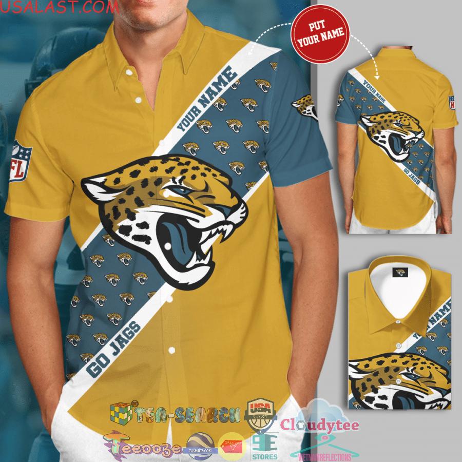 Personalized Name Jacksonville Jaguars NFL Team Go Jags All Over Print Hawaiian Shirt