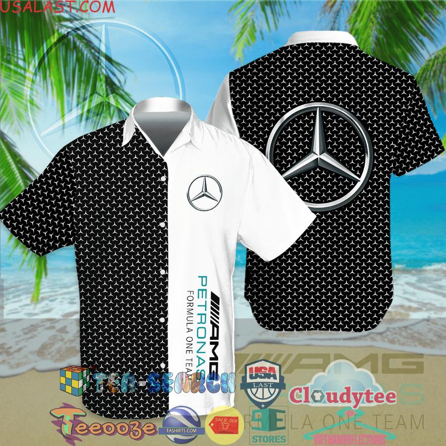Mercedes AMG Petronas F1 Team Logo Aloha Summer Beach Hawaiian Shirt