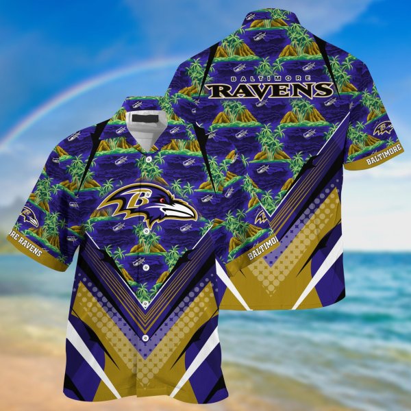 NEW Baltimore Ravens Island Hawaii Shirt