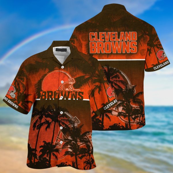 NEW Cleveland Browns palm tree Hawaii Shirt