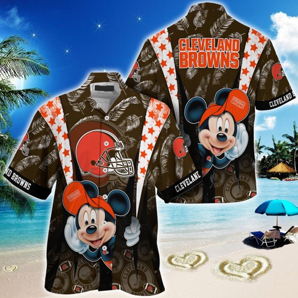 NEW Mickey Mouse Cleveland Browns Hawaii Shirt