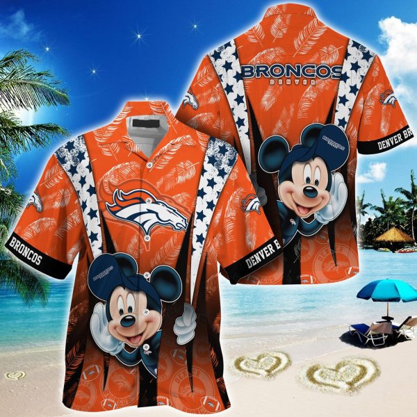 NEW Mickey Mouse Denver Broncos Hawaii Shirt