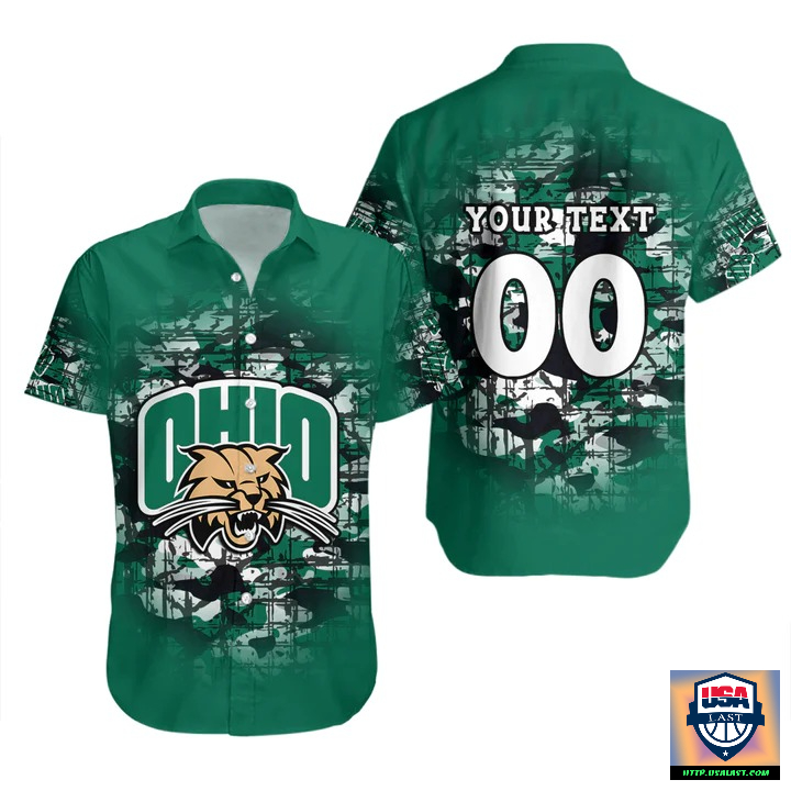 Official Ohio Bobcats Camouflage Vintage Hawaiian Shirt