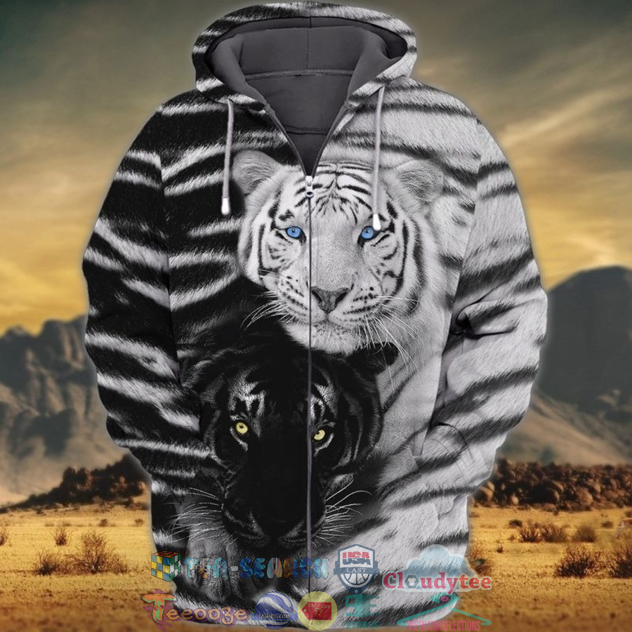 Black And White Tiger 3D Hoodie