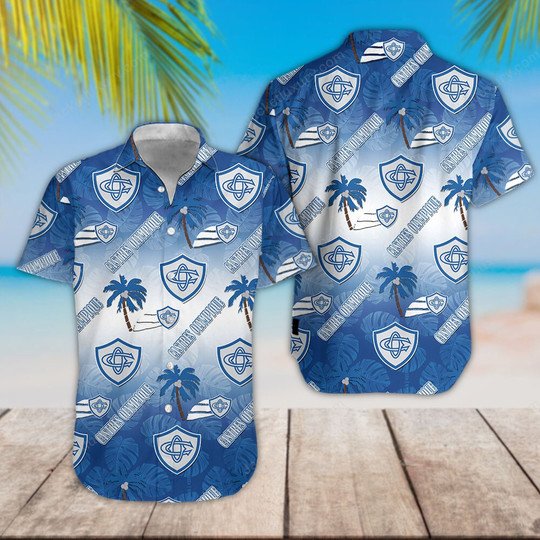 HOT Castres Olympique logo palm tree Hawaiian Shirt